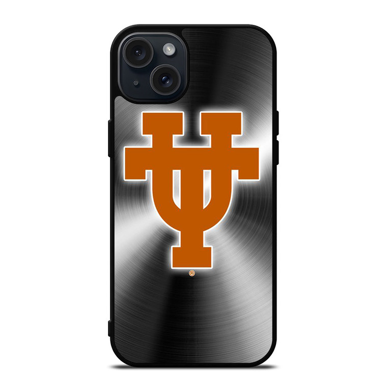 TEXAS LONGHORNS METAL LOGO iPhone 15 Plus Case Cover