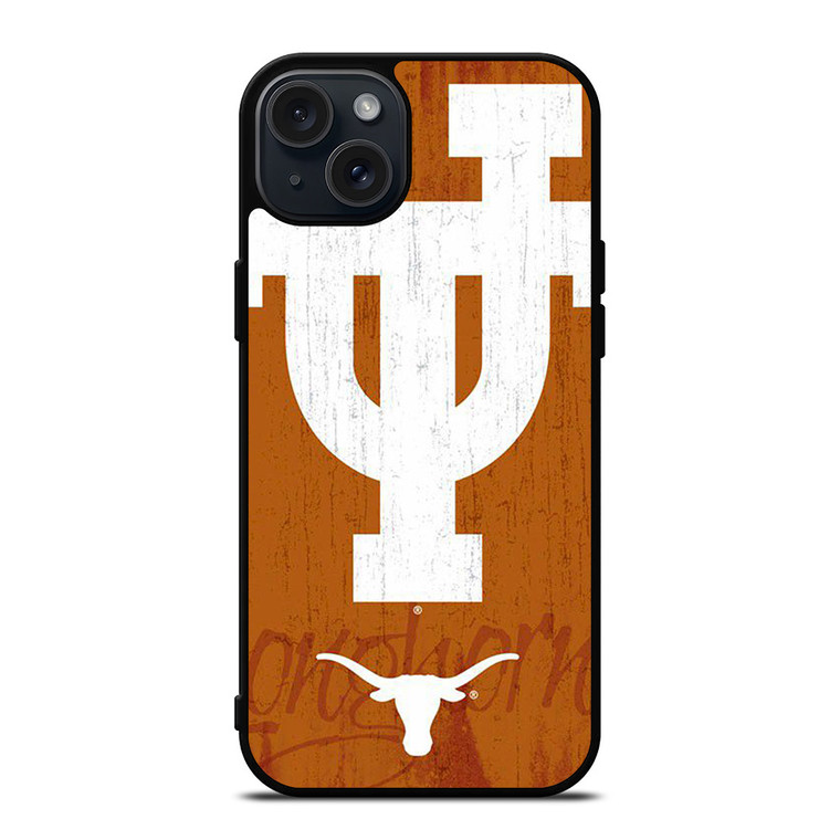 TEXAS LONGHORNS RUSTY SYMBOL iPhone 15 Plus Case Cover