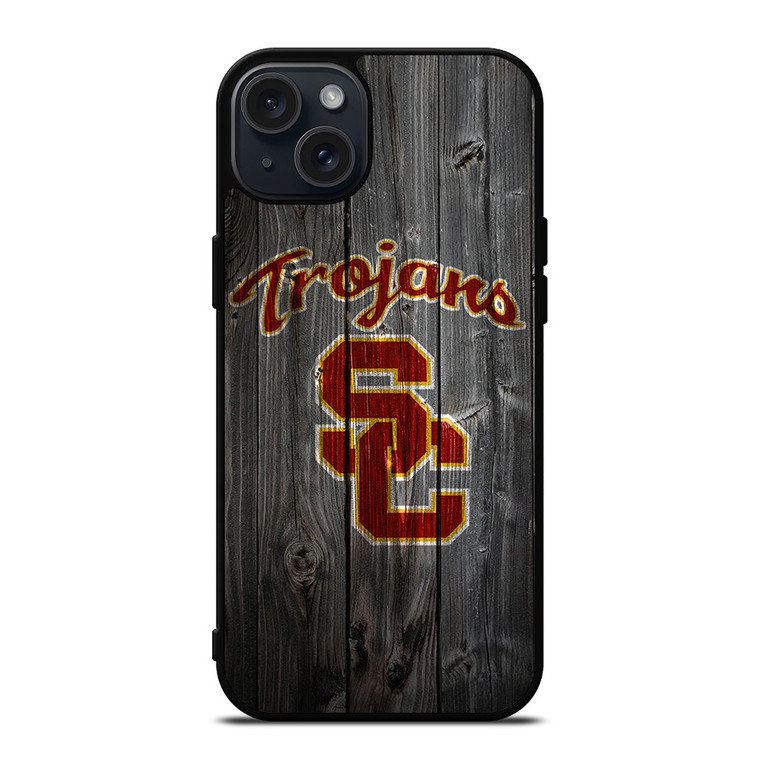USC TROJANS WOOD LOGO iPhone 15 Plus Case Cover USC TROJANS WOOD LOGO iPhone 15 Plus Case Cover
