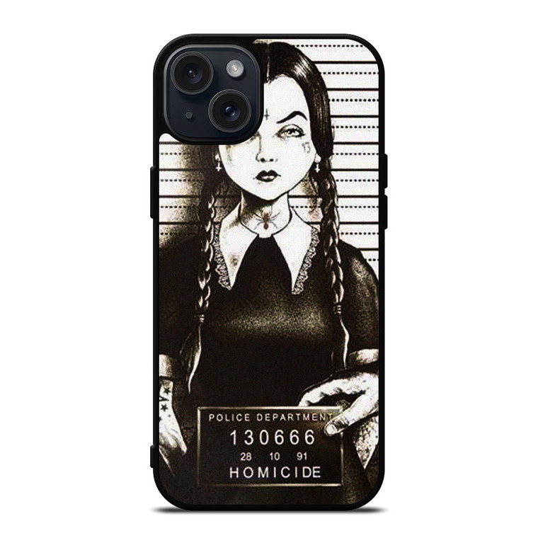 WEDNESDAY ADAMS MUGSHOT iPhone 15 Plus Case Cover