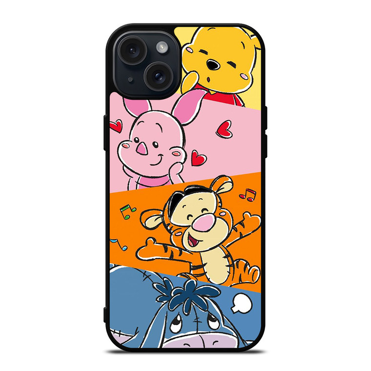 WINNIE THE POOH CARTOON COLLAGE iPhone 15 Plus Case Cover WINNIE THE POOH CARTOON COLLAGE iPhone 15 Plus Case Cover