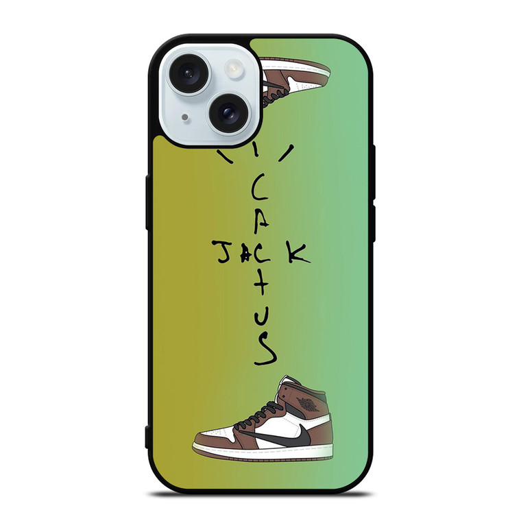 AIR JORDAN X TRAVIS SCOTT CACTUS JACK iPhone 15 Case Cover AIR JORDAN X TRAVIS SCOTT CACTUS JACK iPhone 15 Case Cover