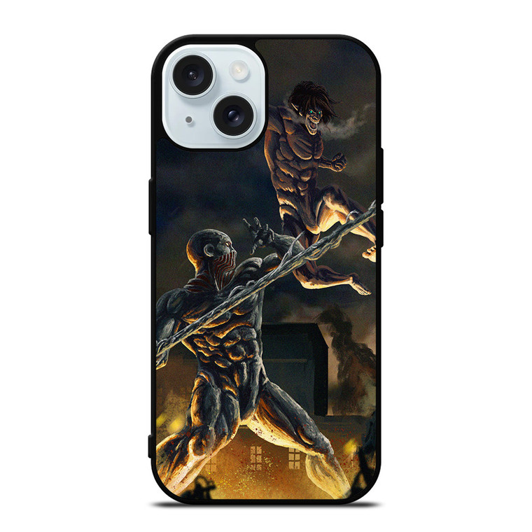 ATTACK ON TITAN VS WARHAMMER TITAN iPhone 15 Case Cover