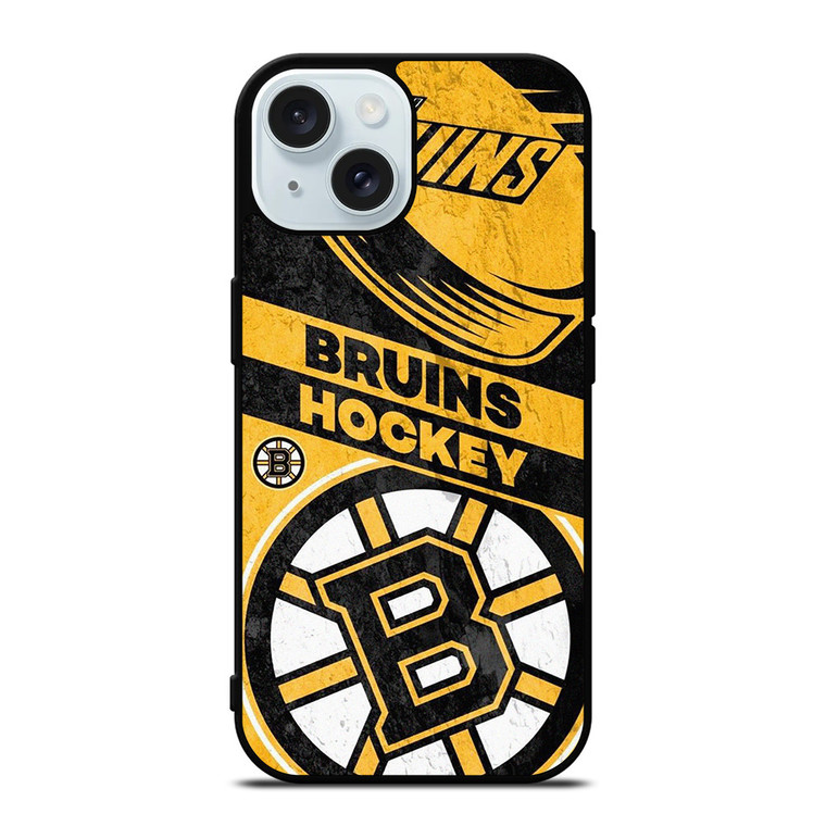 BOSTON BRUINS HOCKEY LOGO iPhone 15 Case Cover
