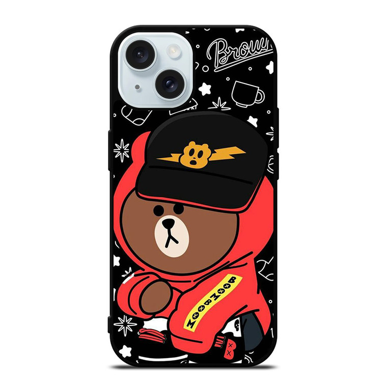 BROWN BEAR BEATS MUSIC 2 iPhone 15 Case Cover