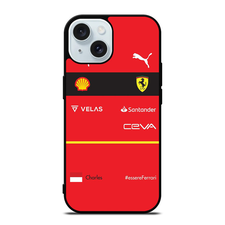 CHARLES LECRERC SCUDERIA FERRARI F1 KIT iPhone 15 Case Cover