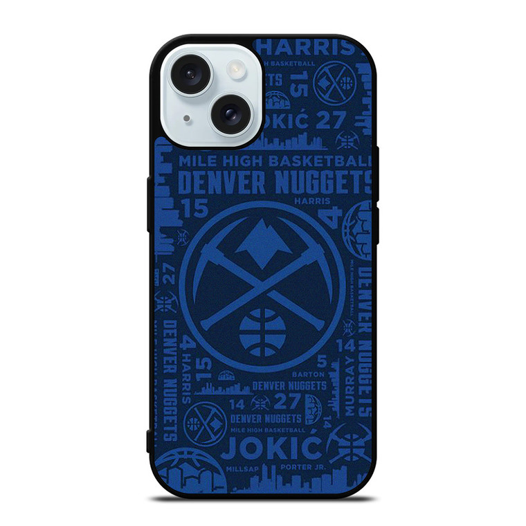 DENVER NUGGETS NBA BASKETBALL COLLAGE iPhone 15 Case Cover DENVER NUGGETS NBA BASKETBALL COLLAGE iPhone 15 Case Cover