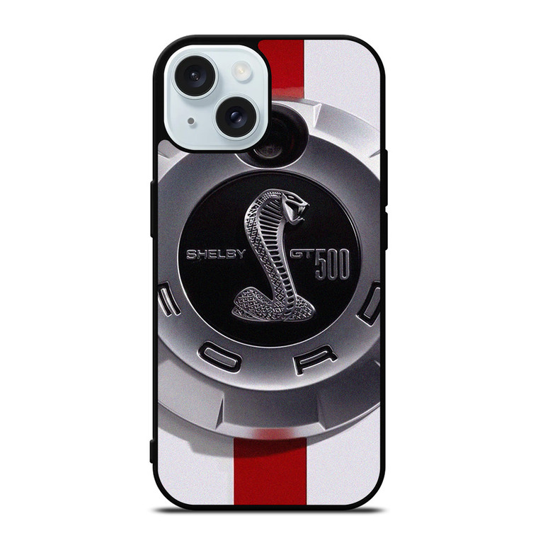 FORD MUSTANG SHELBY GT 500 STRIPE EMBLEM iPhone 15 Case Cover