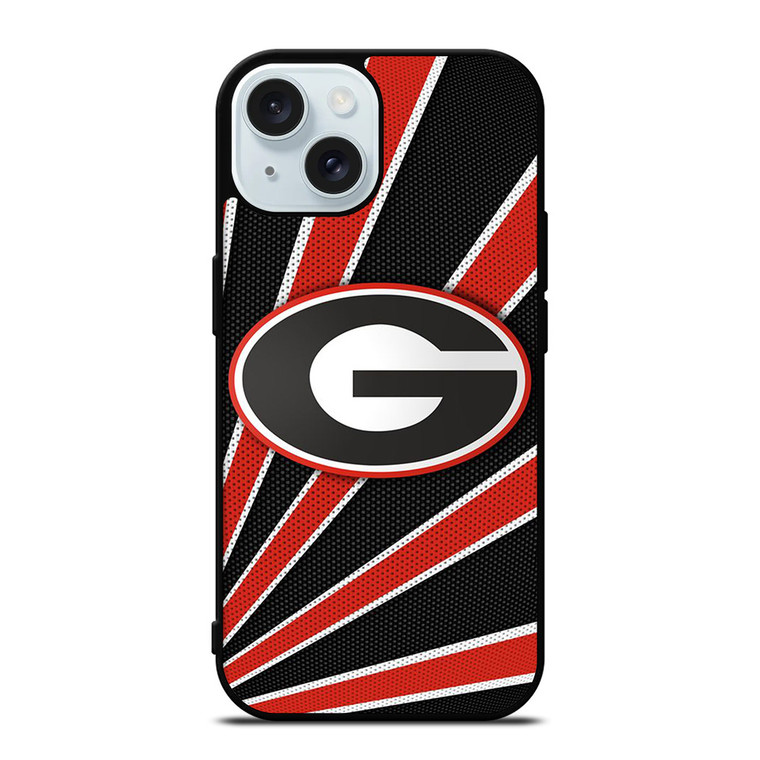 GEORGIA BULLDOGS FOOTBALL EMBLEM iPhone 15 Case Cover