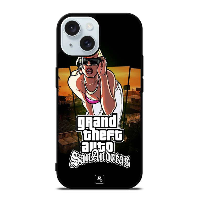 GTA GRAND THEFT AUTO SAN ANDREAS ROCHELLE iPhone 15 Case Cover