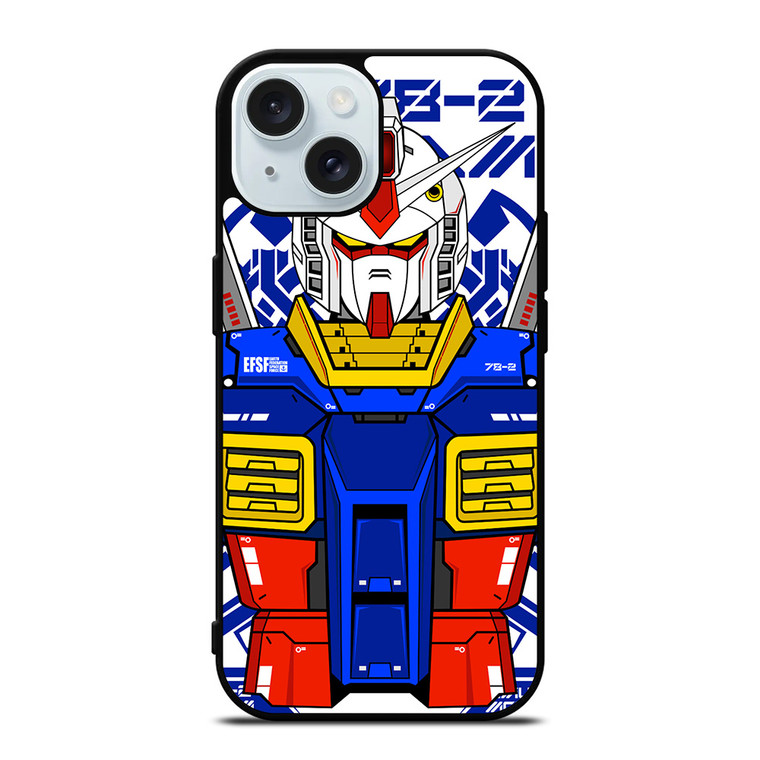 GUNDAM RX 78-2 ANIME ROBOT iPhone 15 Case Cover