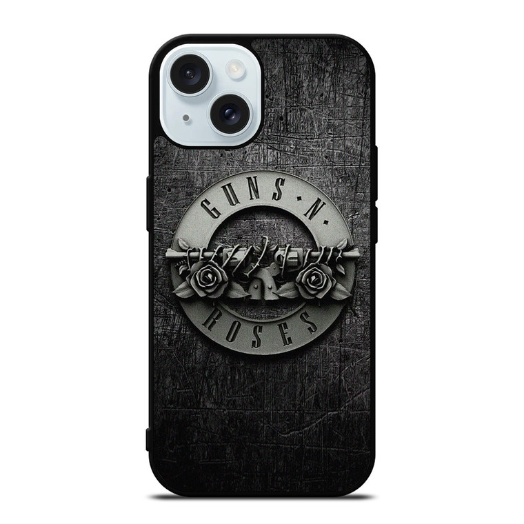 GUNS N ROSES METAL LOGO iPhone 15 Case Cover