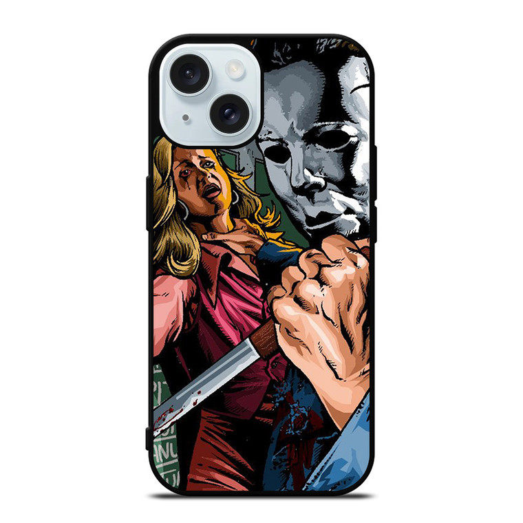 HALLOWEEN MICHAEL MYERS SCARY CARTOON iPhone 15 Case Cover