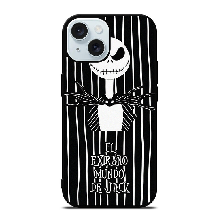 JACK SKELLINGTON NIGHTMARE BEFORE CHRISTMAS CARTOON iPhone 15 Case Cover