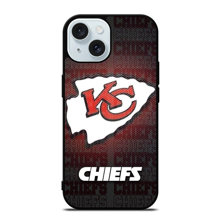 KANSAS CITY CHIEFS METAL iPhone 15 Case Cover