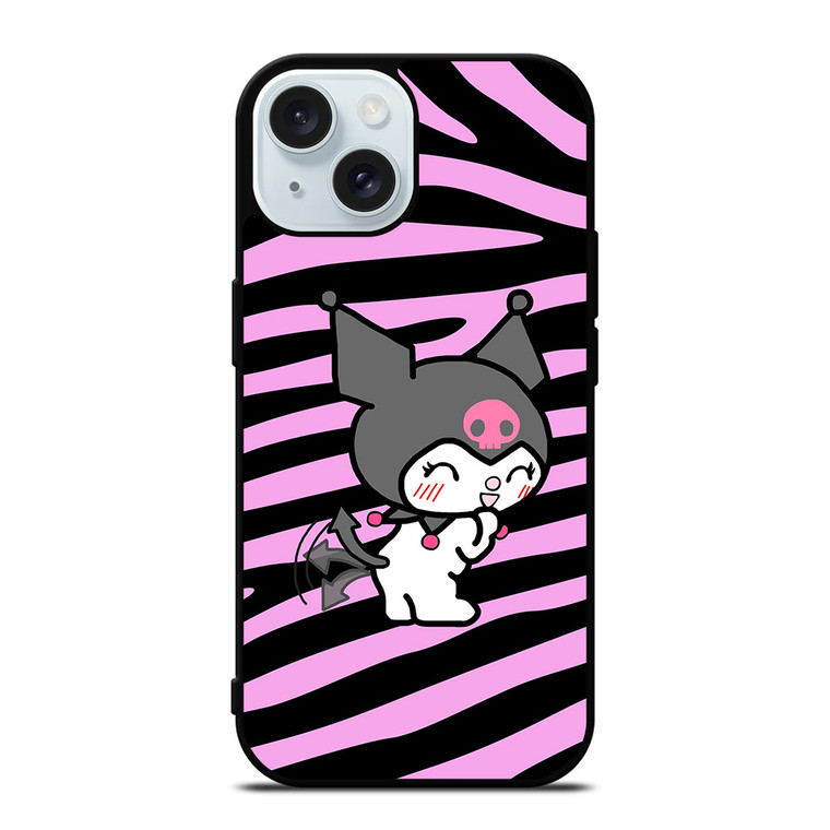 KUROMI ZEBRA PATTERN iPhone 15 Case Cover