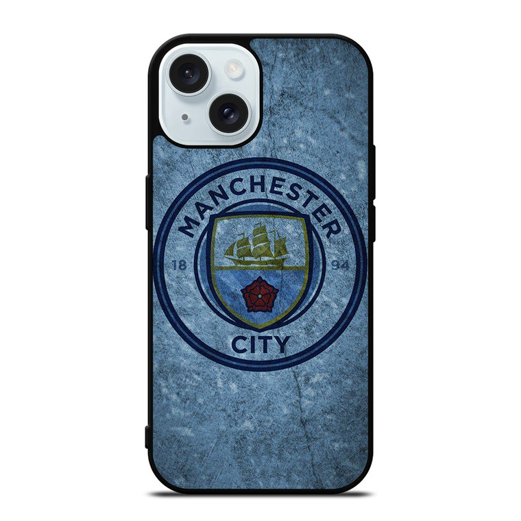 MANHESTER CITY WALL TEXTURE iPhone 15 Case Cover