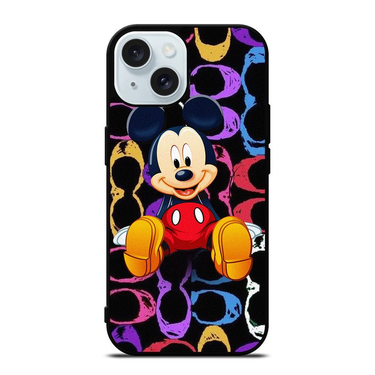 MICKEY MOUSE COACH NEW YORK CUTE iPhone 15 Case Cover