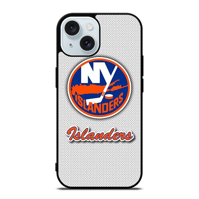 NEW YORK ISLANDERS BADGE CARBON iPhone 15 Case Cover NEW YORK ISLANDERS BADGE CARBON iPhone 15 Case Cover
