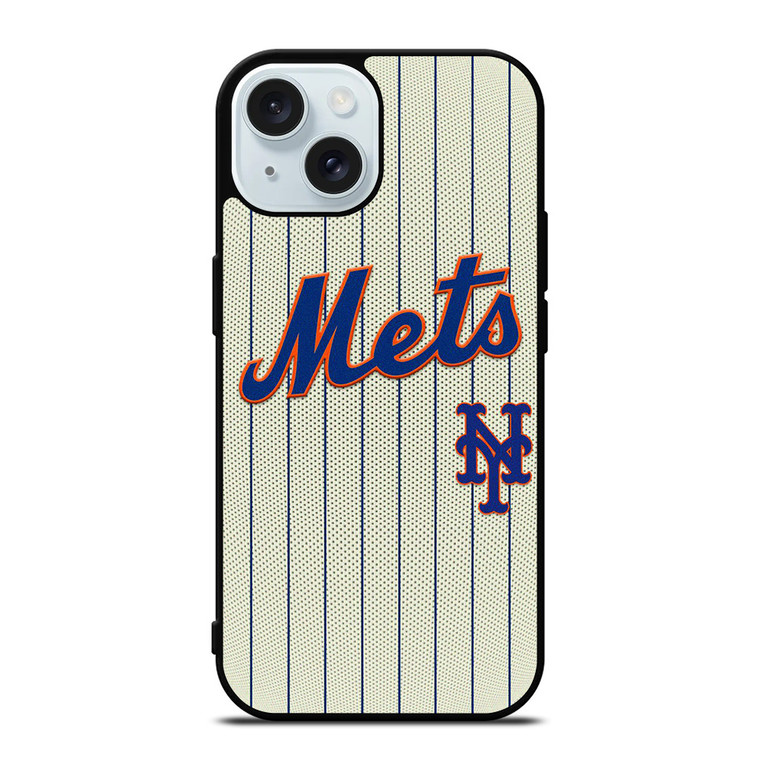 NEW YORK METS BASEBALL STRIPE SYMBOL iPhone 15 Case Cover NEW YORK METS BASEBALL STRIPE SYMBOL iPhone 15 Case Cover