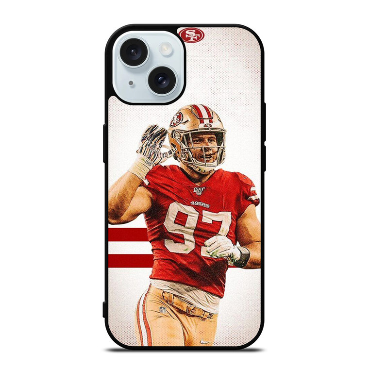 NICK BOSA SAN FRANCISCO 49ERS NFL iPhone 15 Case Cover NICK BOSA SAN FRANCISCO 49ERS NFL iPhone 15 Case Cover