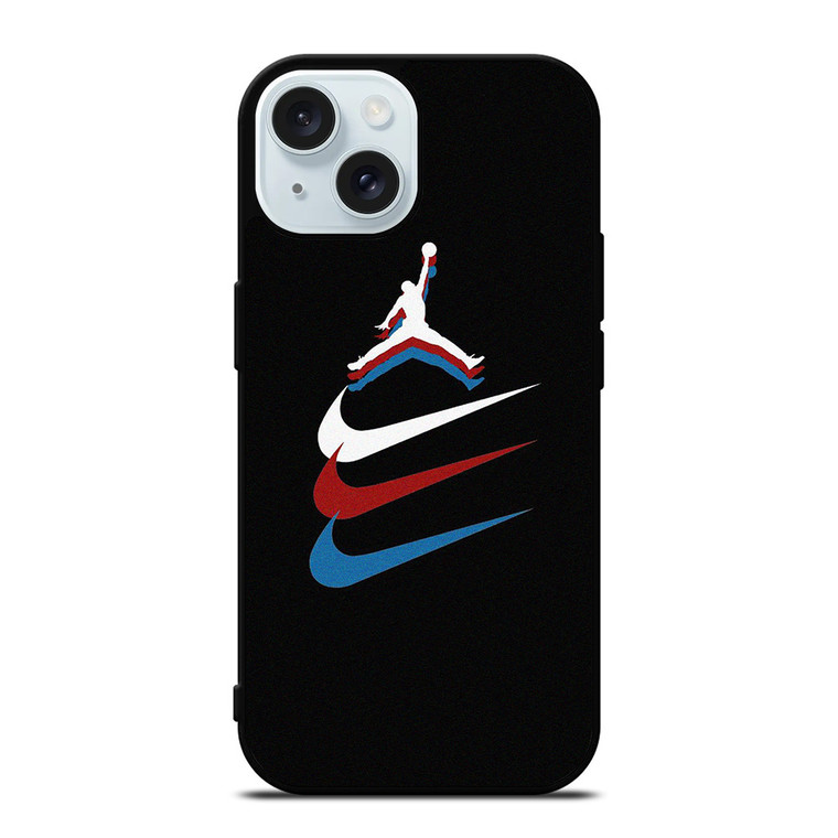 NIKE AIR JORDAN TRIPLE LOGO iPhone 15 Case Cover NIKE AIR JORDAN TRIPLE LOGO iPhone 15 Case Cover