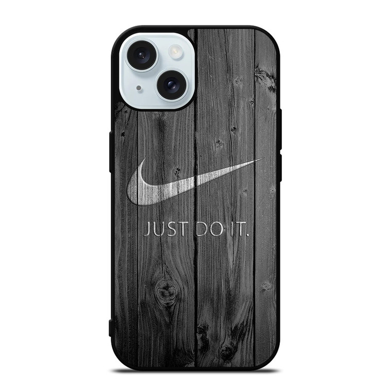 NIKE JUST DO IT WOODEN LOGO iPhone 15 Case Cover