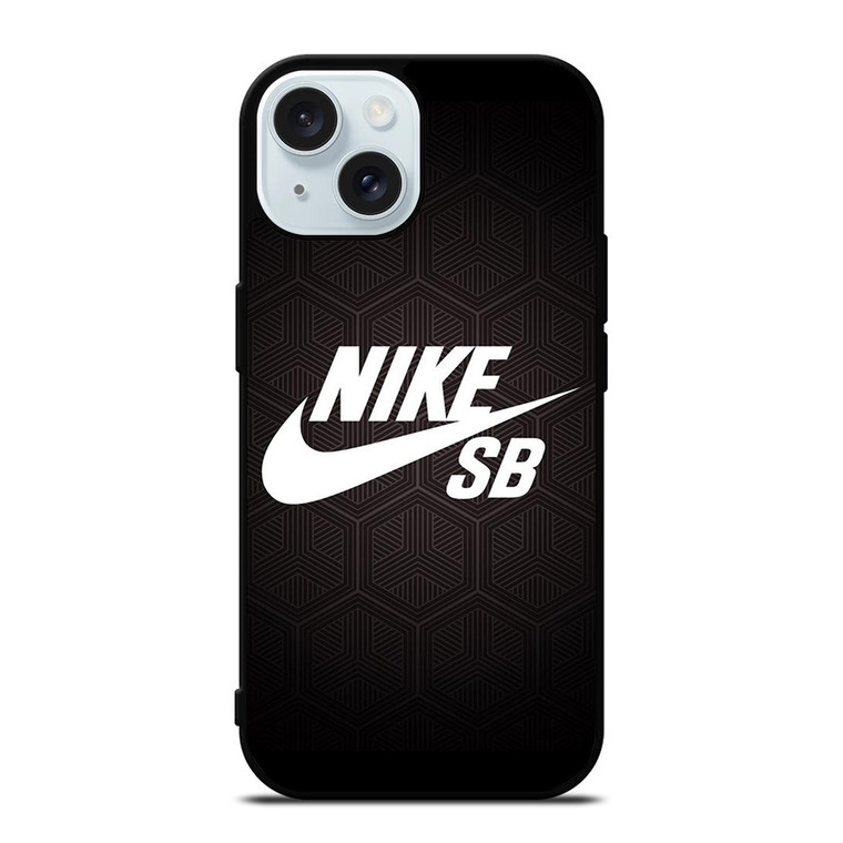 NIKE SB SKATEBOARD POLYGON LOGO iPhone 15 Case Cover NIKE SB SKATEBOARD POLYGON LOGO iPhone 15 Case Cover