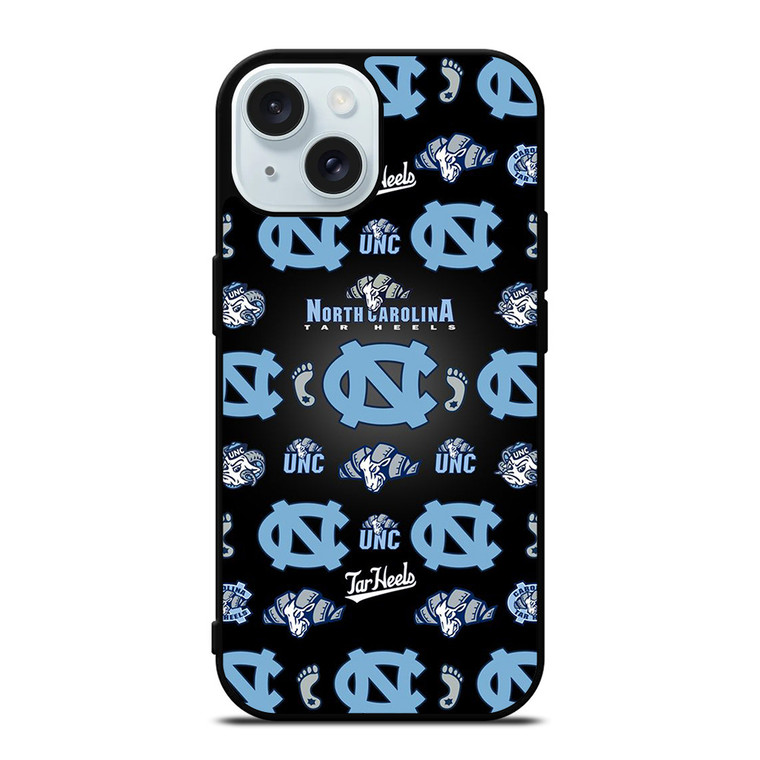 NORTH CAROLINA TAR HEELS LOGO PATTERN iPhone 15 Case Cover