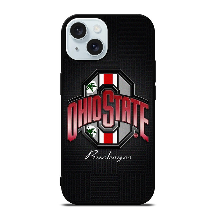 OHIO STATE BUCKEYES WEED METAL SYMBOL iPhone 15 Case Cover
