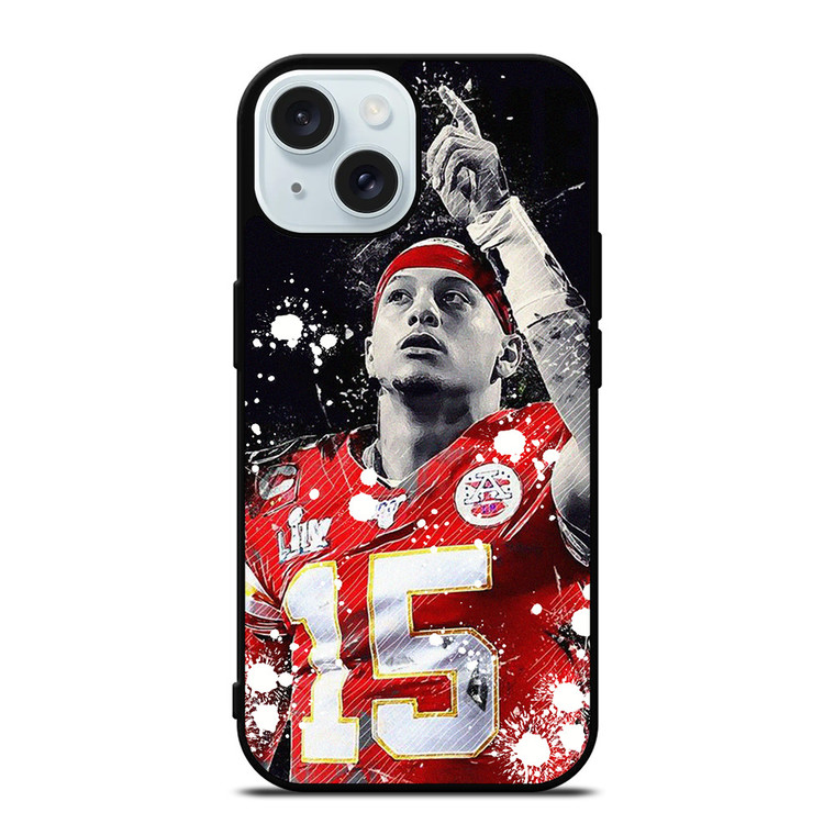 PATRICK MAHOMES KANSAS CITY CHIEF ART iPhone 15 Case Cover