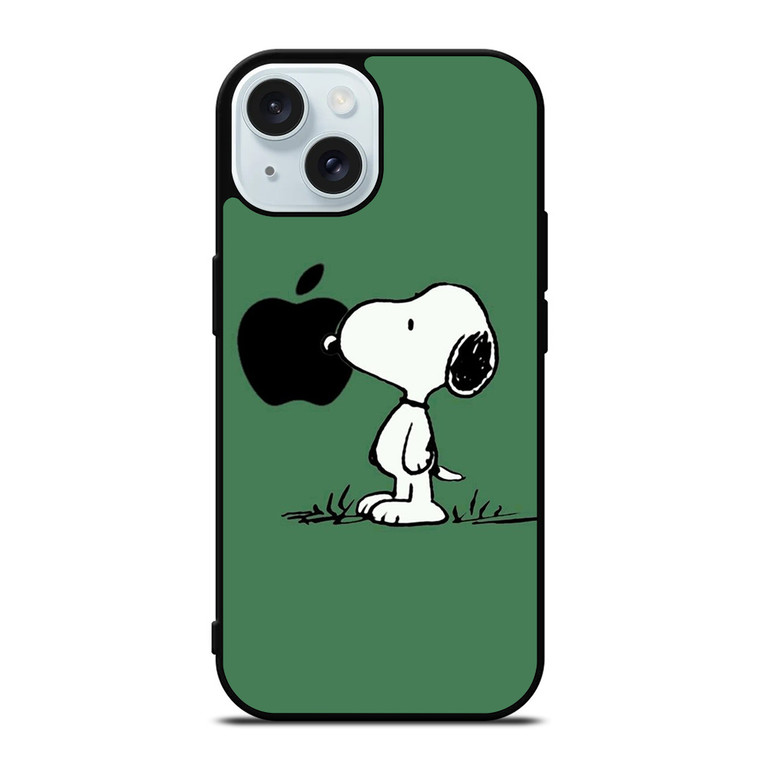 PEANUTS SNOOPY DOG APPLE LOGO iPhone 15 Case Cover