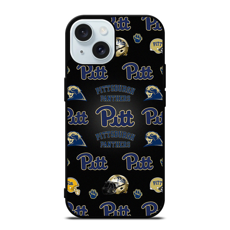 PITTSBURGH PANTHER LOGO PATTERN iPhone 15 Case Cover