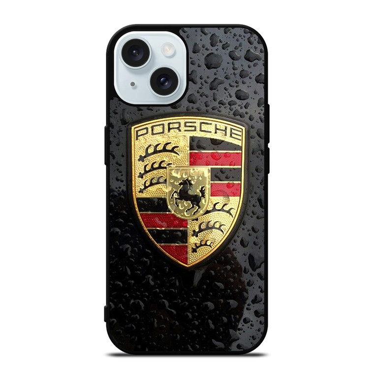 PORSCHE WET EMBLEM iPhone 15 Case Cover