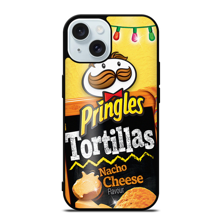 PRINGLES TORTILLAS NACHO CHEESE SNACKS iPhone 15 Case Cover PRINGLES TORTILLAS NACHO CHEESE SNACKS iPhone 15 Case Cover