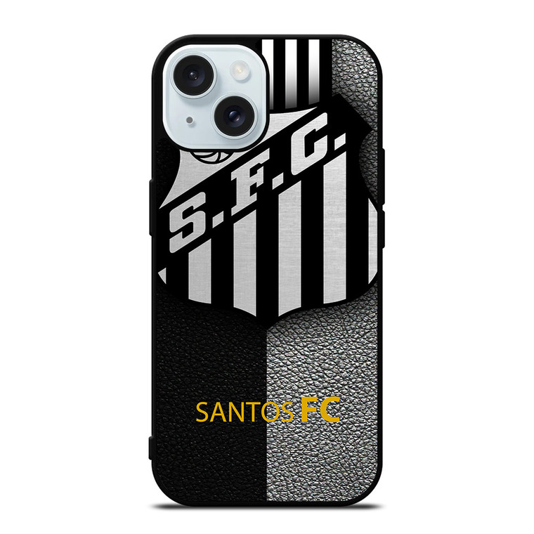 SANTOS FC FOOTBALL LEATHER LOGO iPhone 15 Case Cover