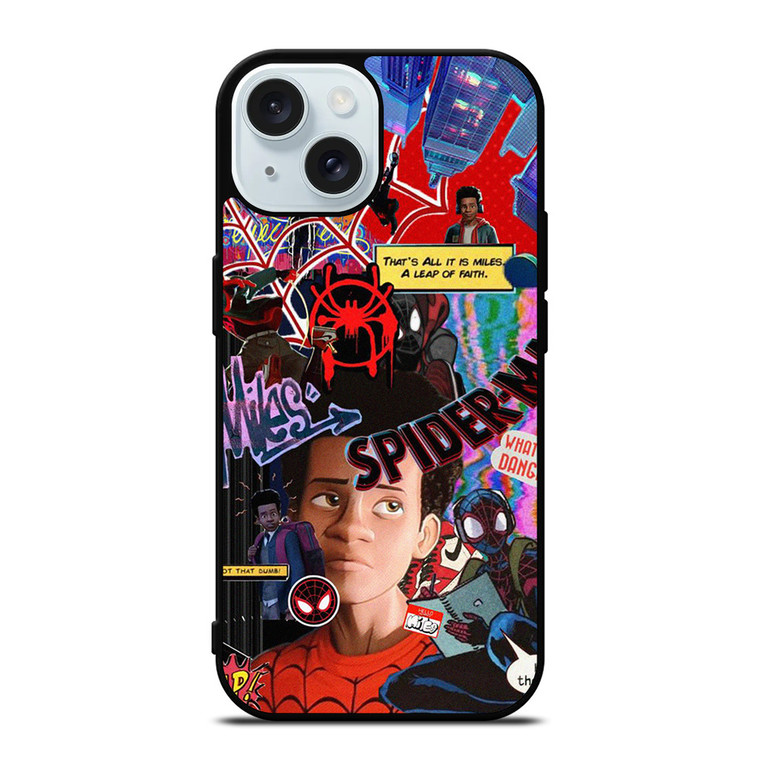 SPIDERMAN MILES MORALES COLLAGE iPhone 15 Case Cover