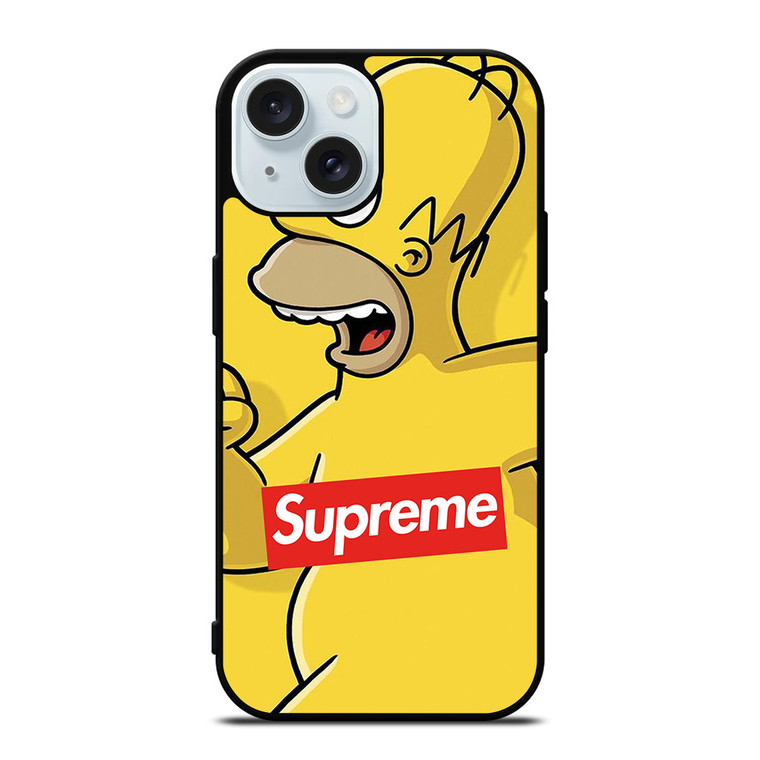 SUPREME HOMER SIMPSONS NUDE iPhone 15 Case Cover