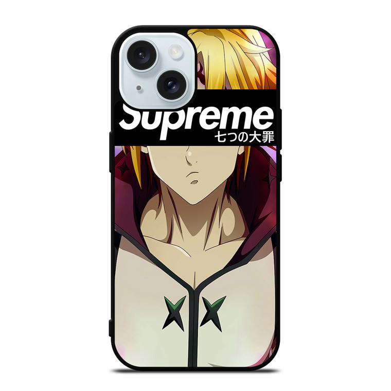 SUPREME MELIODAS SEVEN DEADLY SUPREME iPhone 15 Case Cover SUPREME MELIODAS SEVEN DEADLY SUPREME iPhone 15 Case Cover