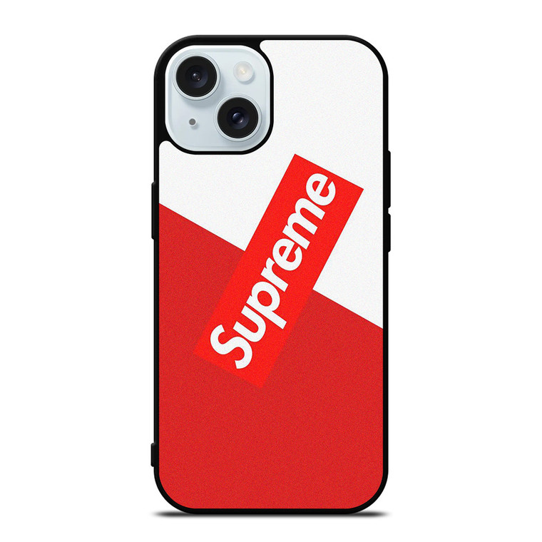 SUPREME SLICED LOGO iPhone 15 Case Cover
