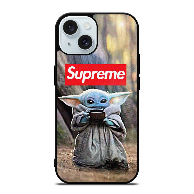 SUPREME YODA STAR WARS iPhone 15 Case Cover SUPREME YODA STAR WARS iPhone 15 Case Cover
