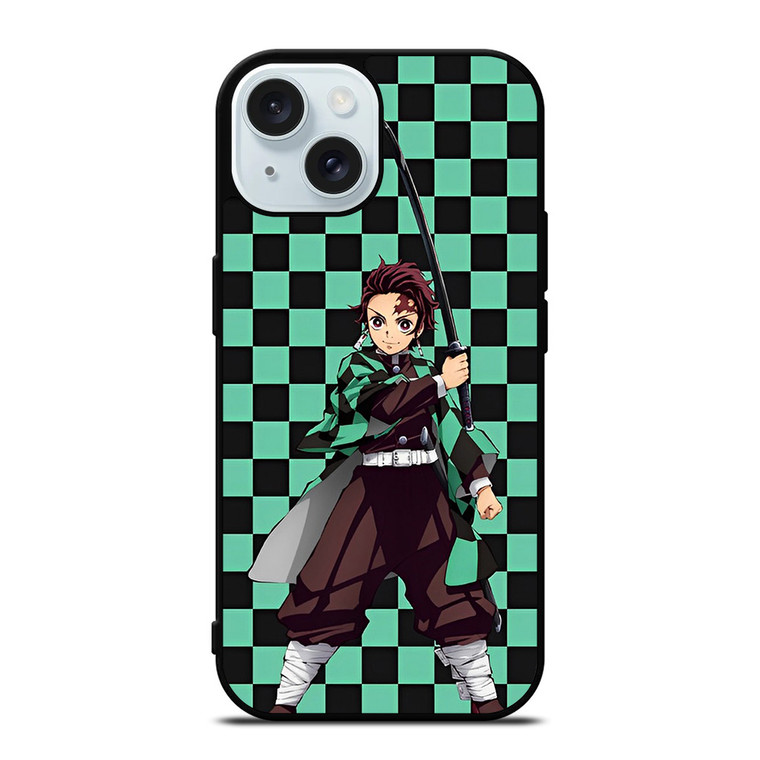 TANJIRO KAMADO DEMON SLAYER PATTERN iPhone 15 Case Cover TANJIRO KAMADO DEMON SLAYER PATTERN iPhone 15 Case Cover