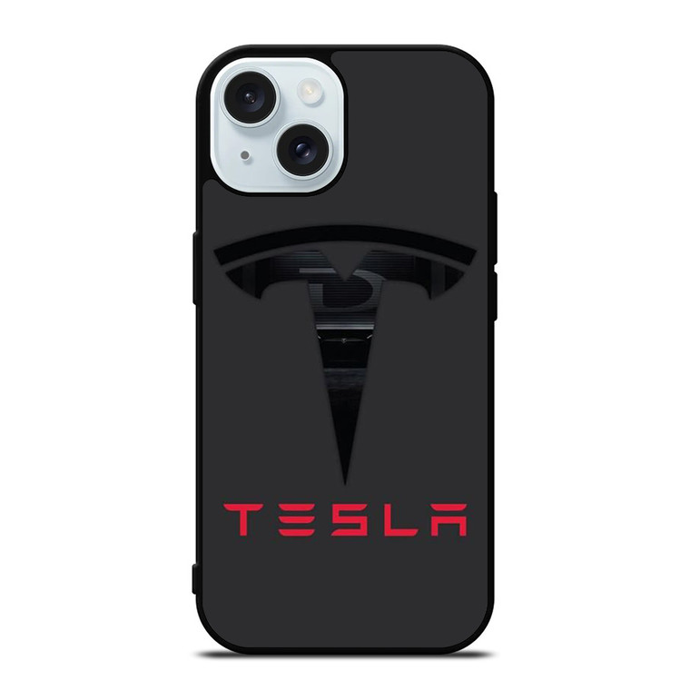 TESLA SILHOUETTE LOGO iPhone 15 Case Cover TESLA SILHOUETTE LOGO iPhone 15 Case Cover