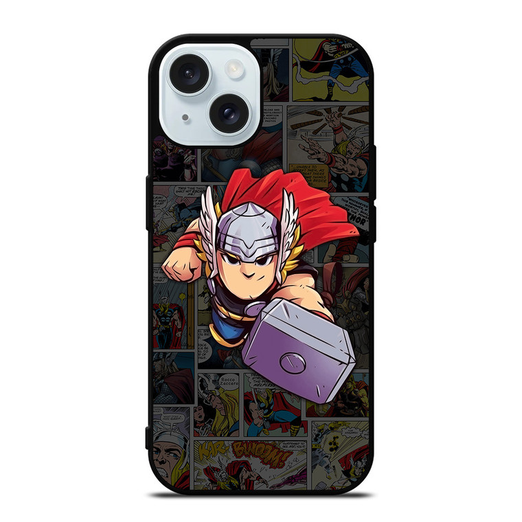 THOR MARVEL COMIC CUTE iPhone 15 Case Cover