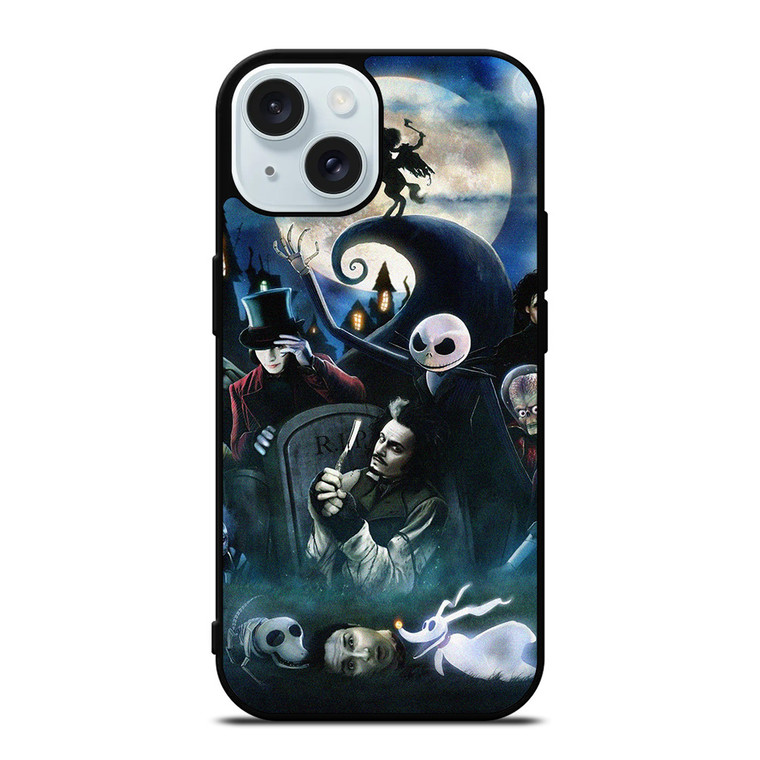 TIM BURTON HORROR MOVIE COLLECTION iPhone 15 Case Cover