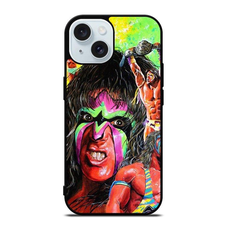 ULTIMATE WARRIOR WRESTLING WWE ART iPhone 15 Case Cover