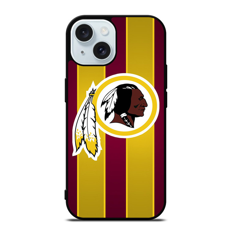 WASHINGTON REDSKINS STRIPE LOGO iPhone 15 Case Cover WASHINGTON REDSKINS STRIPE LOGO iPhone 15 Case Cover