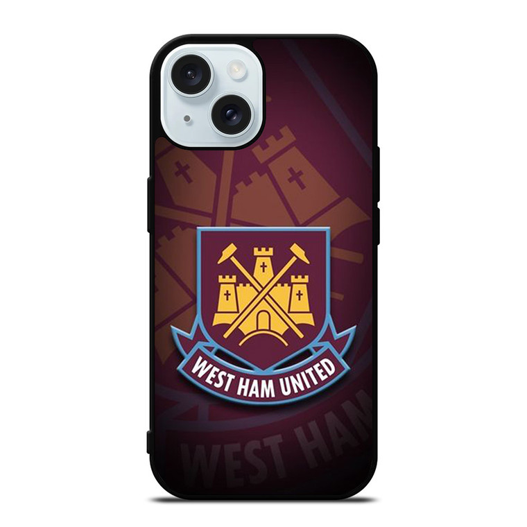 WEST HAM UNITED FC LOGO iPhone 15 Case Cover WEST HAM UNITED FC LOGO iPhone 15 Case Cover
