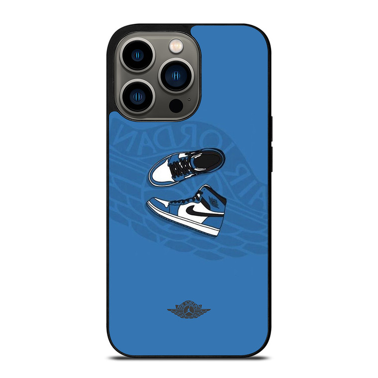 AIR JORDAN 1 SNEAKERS BLUE iPhone 13 Pro Case Cover