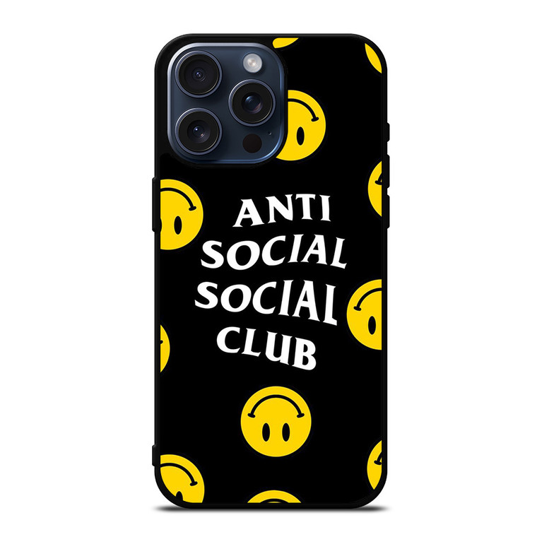 ANTI SOCIAL SOCIAL CLUB SMILEY FACE iPhone 15 Pro Max Case Cover